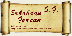 Srbobran Forcan vizit kartica